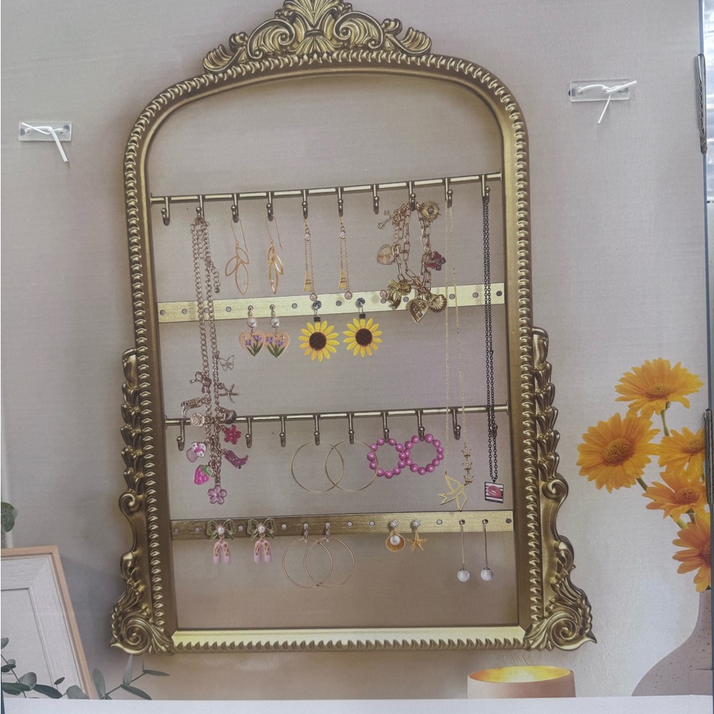 TikTok VIRAL Room2Room Gilded Gold Wall Jewelry Holder New 5Below - Picture 3 of 4